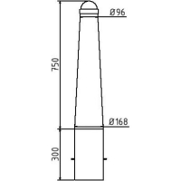 SCHAKE Stilpoller Stahlrohr Ø 168 / 96 mm