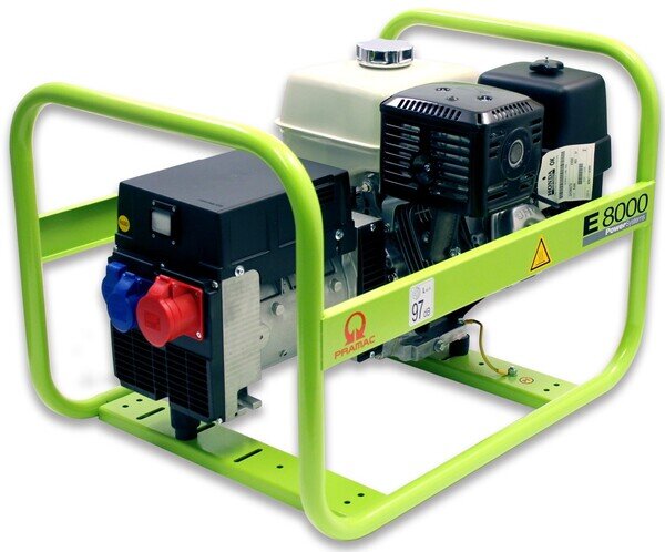 PRAMAC Profi Stromerzeuger E 8000 - THI 230V / 400V - BENZIN - 3,7 / 7,0 kVA (COP)