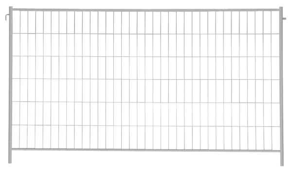 MÜBA Mobilzaun Typ B Länge 350 m Höhe 200 m mit angeschweißten Haken und Ösen Maschenweite 105 x 290 mm Drahtstärke Ø3 mm verzinkt