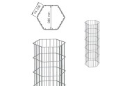 AOS STAHL Gabione Onyx KL: 200 x 1008 mm - ZINK - DV GABIONEN