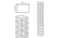AOS STAHL Gabione Rubin 420x270x2408mm - ZINK - DV GABIONEN