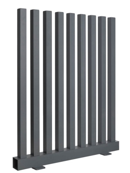 AOS STAHL Metallzaun – MANHATTAN Alu – 0990 x 1200 – 7016FS-DV DESIGNZAUN