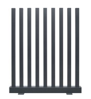 AOS STAHL Metallzaun – MANHATTAN Alu – 0990 x 1200 – 7016FS-DV DESIGNZAUN