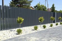 AOS STAHL Metallzaun – MANHATTAN Alu – 0990 x 1200 – 7016FS-DV DESIGNZAUN