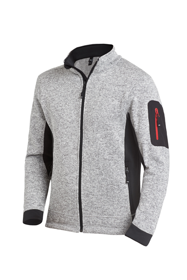 SALE % - FHB CHRISTOPH Strick-Fleece-Jacke, grau-schwarz, Gr. L I  79595-1120-L