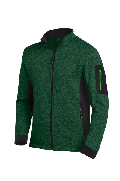 SALE % - FHB CHRISTOPH Strick-Fleece-Jacke, grün-schwarz, Gr. M I  79595-2520-M