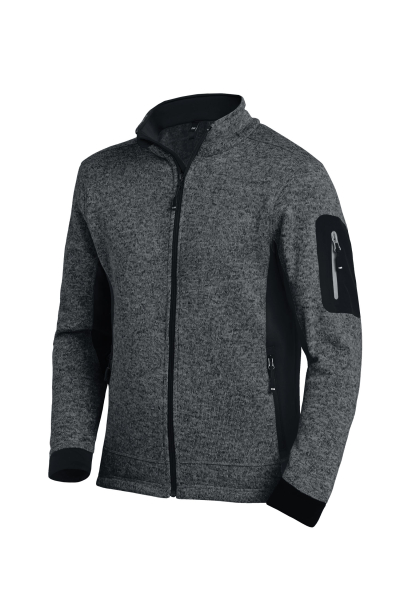 SALE % - FHB CHRISTOPH Strick-Fleece-Jacke, anthrazit-schwarz, Gr. M I  79595-1220-M