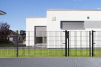 AOS STAHL 12m Zaunpaket KOMPLETT Stabgitterzaun BLACKY inkl. Pfosten SETS