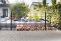 AOS STAHL 30m Zaunpaket KOMPLETT Stabgitterzaun BLACKY inkl. Pfosten SETS