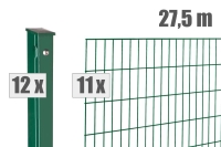 AOS STAHL 27,5m Zaunpakete KOMPLETT Doppelstabgitter MORITZ Höhe 1830mm Farbe moosgrün
