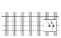 AOS STAHL 12,5m Zaunpaket KOMPLETT Doppelstabgitter MAX Höhe 1230mm Farbe anthrazitgrau