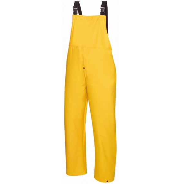 SALE % - Regenlatzhose gelb komplett wasserdicht 100 % Polyester mit PU-Beschichtung Größe XL