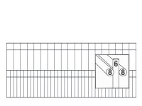 AOS STAHL 10m Zaunpaket KOMPLETT Doppelstabzaun MILO inkl. Pfosten Höhe 800mm Länge 10m