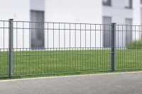 AOS STAHL 30m Zaunpaket KOMPLETT Doppelstabzaun MILO inkl. Pfosten Höhe 1000mm Länge 30m