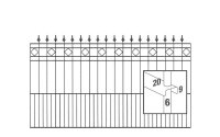 AOS STAHL 6m Zaunpaket KOMPLETT Schmuckzaun RIMINI inkl. Pfosten Höhe 900mm Länge 6m