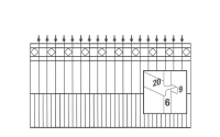 AOS STAHL 16m Zaunpaket KOMPLETT Schmuckzaun RIMINI inkl. Pfosten Höhe 1100mm Länge 16m