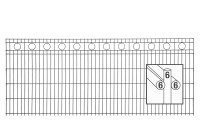 AOS STAHL 37,5m Zaunpaket KOMPLETT Schmuckzaun ROM Höhe 1030mm Farbe moosgrün