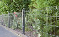 AOS STAHL 37,5m Zaunpaket KOMPLETT Schmuckzaun ROM Höhe 1030mm Farbe moosgrün