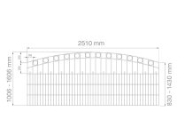 AOS STAHL 22,5m Zaunpaket KOMPLETT Schmuckzaun WIEN inkl. Pfosten Höhe 830mm