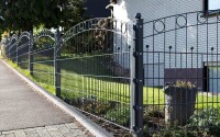 AOS STAHL 37,5m Zaunpaket KOMPLETT Schmuckzaun WIEN inkl. Pfosten Höhe 1230mm