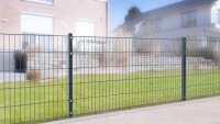 AOS STAHL 14m Zaunpaket KOMPLETT Stabgitterzaun MICHL inkl. Pfosten Höhe 1000mm Farbe moosgrün
