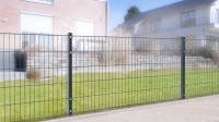AOS STAHL 24m Zaunpaket KOMPLETT Stabgitterzaun MICHL inkl. Pfosten Höhe 1000mm Farbe moosgrün
