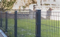 AOS STAHL 26m Zaunpaket KOMPLETT Stabgitterzaun MICHL inkl. Pfosten Höhe 1200mm Farbe moosgrün