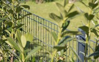 AOS STAHL 26m Zaunpaket KOMPLETT Stabgitterzaun MICHL inkl. Pfosten Höhe 1200mm Farbe moosgrün
