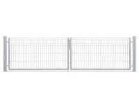 AOS STAHL Metalltor - VARIO Residenz BARCELONA 2-flg. Farbe verzinkt Höhe 830mm