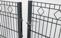 AOS STAHL Metalltor - VARIO Residenz BARCELONA 2-flg. Farbe verzinkt Höhe 830mm