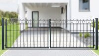 AOS STAHL Metalltor - VARIO Residenz BARCELONA 2-flg. Farbe verzinkt Höhe 830mm