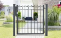 AOS STAHL Metalltor - VARIO Residenz ROM 1-flg. Höhe 1230mm Farbe moosgrün