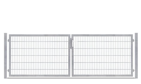 AOS STAHL Gartentor - VARIO Plus 2-Flügig verzinkt Breite 3640mm Höhe 1230mm
