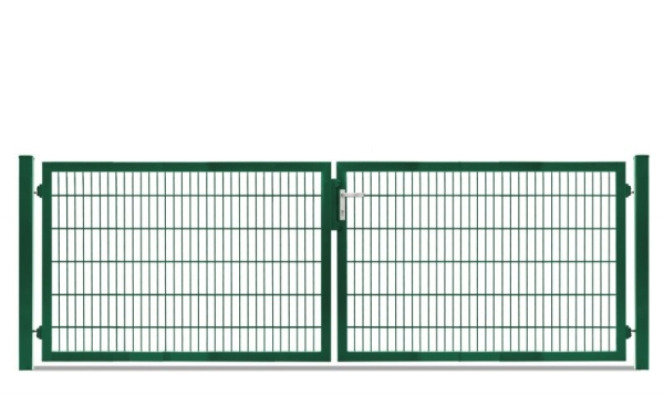 AOS STAHL Gartentor - VARIO Plus 2-Flügig moosgrün Breite 3640mm Höhe 1230mm