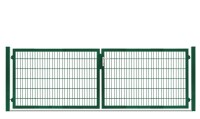 AOS STAHL Gartentor - VARIO Plus 2-Flügig moosgrün Breite 3640mm Höhe 1230mm