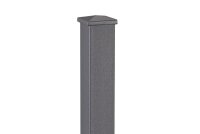 AOS STAHL Metallzaun-Pfosten - für Residenzen select+ Feinstruktur dunkelgrau Höhe 1800mm