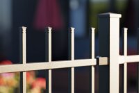AOS STAHL Metallzaun-Pfosten - für Residenzen select+ Feinstruktur dunkelgrau Höhe 1800mm