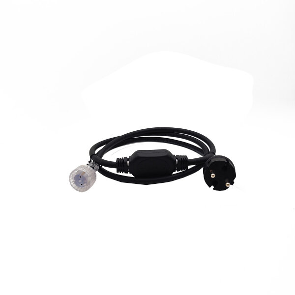 Shada Einspeisezuleitung für LED-Lichtschlauch S40130X-7, 1,5 m, Schwarz, für 401301-01 und 401302-01, 230 V, IP65