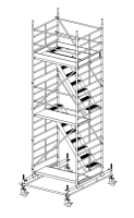 MÜBA 6,65m Typ 150/4-T Alu- Treppengerüst...