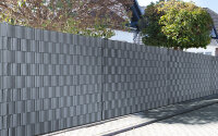 AOS STAHL 1x Wind- und Sichtschutzstreifen |PP| polyline - 26m - inkl. Versand - FENSTERGRAU fenstergrau