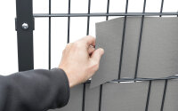 AOS STAHL 1x Wind- und Sichtschutzstreifen |PP| polyline - 26m - inkl. Versand - FENSTERGRAU fenstergrau