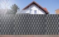 AOS STAHL 20x Wind- und Sichtschutz BLICKDICHT poly pro - inkl. Versand - 7016 anthrazitgrau
