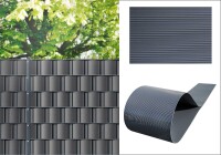 AOS STAHL 20x Wind- und Sichtschutz BLICKDICHT poly pro - inkl. Versand - 7016 anthrazitgrau