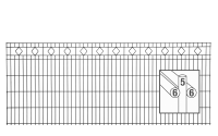 AOS STAHL 32,5m Zaunpaket KOMPLETT Schmuckzaun GORINNA inkl. Pfosten Höhe 1006mm Farbe anthrazitgrau