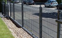 AOS STAHL 32,5m Zaunpaket KOMPLETT Schmuckzaun GORINNA inkl. Pfosten Höhe 1206mm Farbe anthrazitgrau