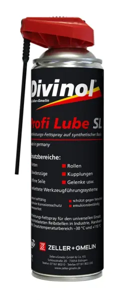 Divinol Profi Lube SL 27430 Spraydose 500 ml, Kettenhaftfett, salzwasserfest