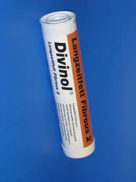 Divinol Fett Fibrous 2 35527 weiß, 400 g Patrone, Lithiumseifenfett, wasserbeständig
