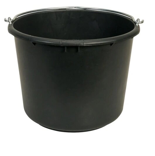 Profibau Gripline X Eimer 60849 Schwarz, 12 l, mit Hakenbügel und C-Scale