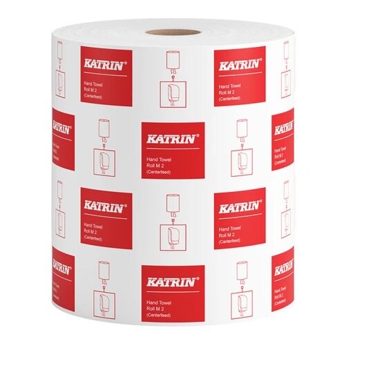 Katrin Centerfeed Handtuch-Mehrzweckrolle 60850 Weiß, 2-lagig, 500 Blatt, EU Ecolabel
