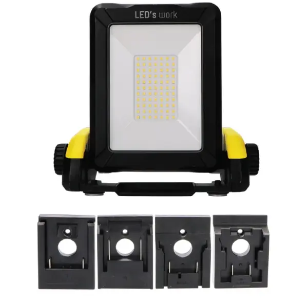 Profibau Multi-Akkustrahler 61164 dimmbar, passend für 18 V Li-Ionen Akkus, 20 W, 2900 Lumen